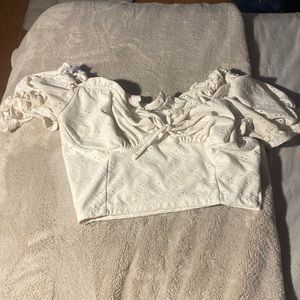 White crop top
